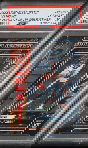 2023 Optic C.J. Stroud #CRCJ Chain Reaction RC Purple Stars /25 PSA 10