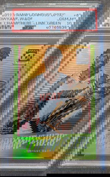 PSA 10 - 2017 Panini Donruss Optic the Champ Is Here LIME GREEN #/175 Dwyane Wade #8