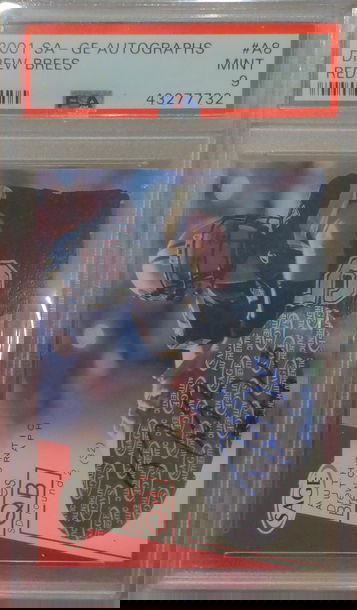 2001 SAGE Autographs RED Drew Brees #A8  286/749