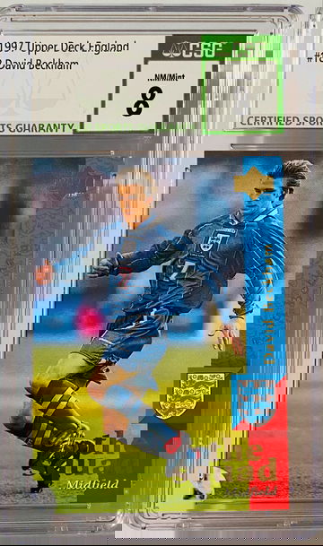 1997 Upper Deck England #18 David Beckham rookie CSG 8 