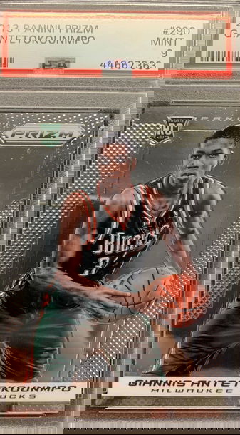 GIANNIS ANTETOKOUNMPO PRIZM ROOKIE PSA 9