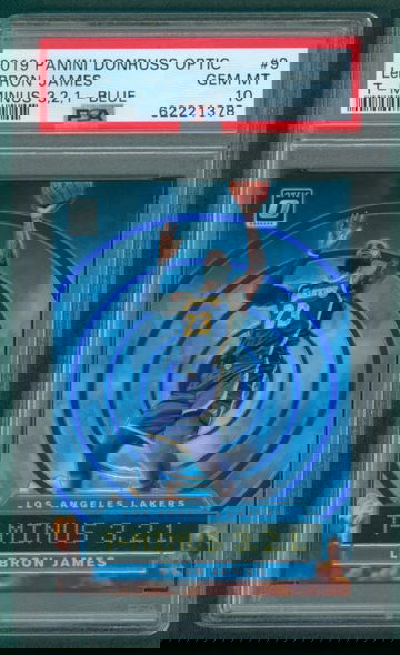 2019 Donruss Optic LeBron James T-Minus 3,2,1 Blue PSA 10 