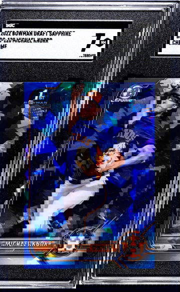 2022 Bowman Draft Sapphire Michael Knorr #BDC-120 SGC 7