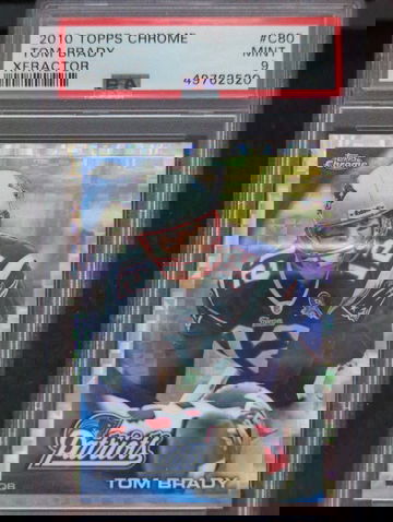 2010 Topps Chrome XFractor Tom Brady PSA 9