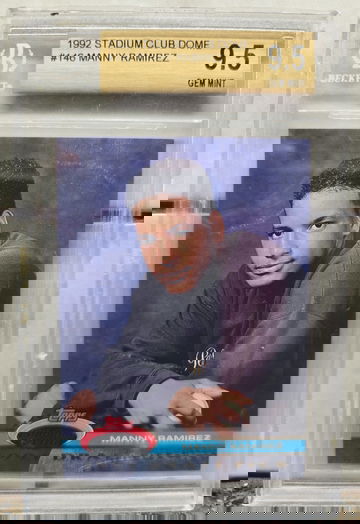 1992 Manny Ramirez (RC) Stadium Club Dome BGS 9.5