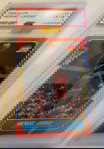 1986 Fleer #57 Michael Jordan Rookie PSA 6