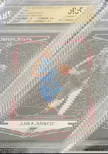 2018-19 Luka Doncic Chronicles Obsidian Preview Pink /75