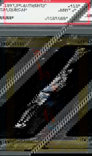 1997 SP Authentic Tim Duncan  RC  HOF  PSA 9