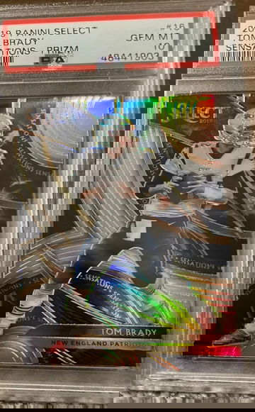 2019 Select Silver Prizm Sensations Tom Brady PSA 10
