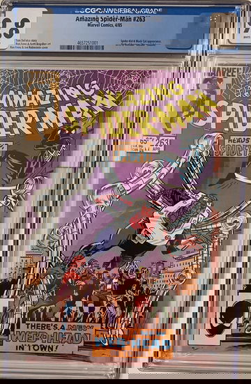 AMAZING SPIDER -MAN # 263  MARVEL COMICS 1985 CGC 9.8 WHITE PAGES 