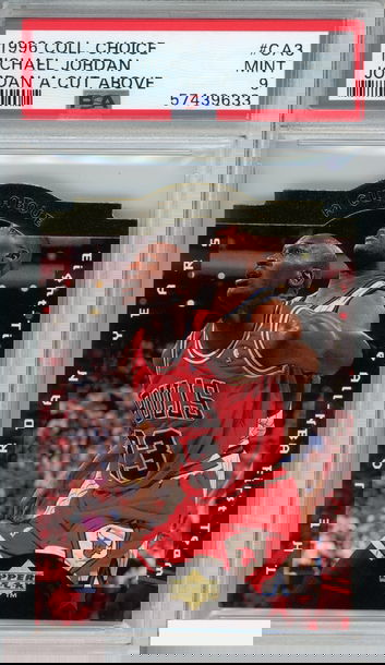 1996 COLLECTORS CHOICE MICHAEL JORDAN #CA3 JORDAN A CUT ABOVE PSA 9 MINT