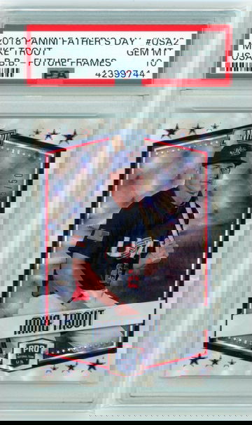 2018 Panini Father's Day #USA2 Mike Trout USA Baseball-Future Frames PSA 10 GEM MINT!