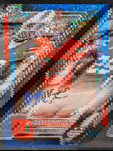 2025 Bowman Chrome U Autograph Blue Mini-Diamond #BCA-OJ OJ Frederique Jr. /150