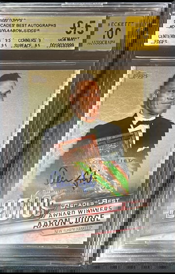 2020 AARON JUDGE Topps Series 1 Decades Best Auto Autograph /5 SSP BGS 9.5 10