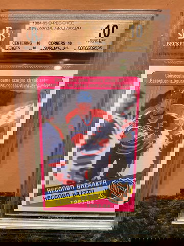 1984-85 O-PEE-CHEE OPC Wayne Gretzky #388 RECORD BREAKER BGS 10 PRISTINE