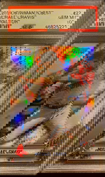 Michael Chavis 2019 Bowman’s Best RC Rookie Refractor #22 PSA 10 Gem Mint Red Sox