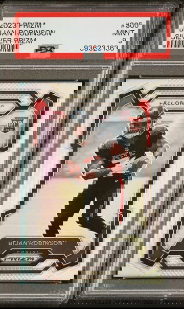 Bijan Robinson 2023 Prizm 305 RC Silver PSA 9