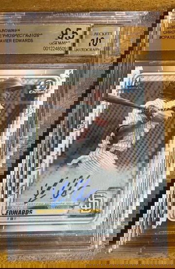 2020 TOPPS 1ST BOWMAN CHROME PROSPECTS XAVIER EDWARDS ROOKIE AUTO BGS 9.5 GEM MINT