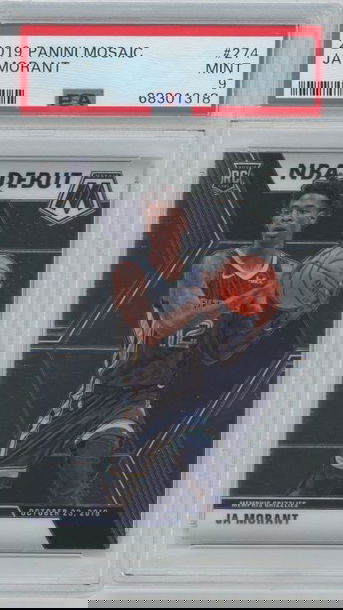 2019 Panini Mosaic Ja Morant NBA Debut #274 PSA 9