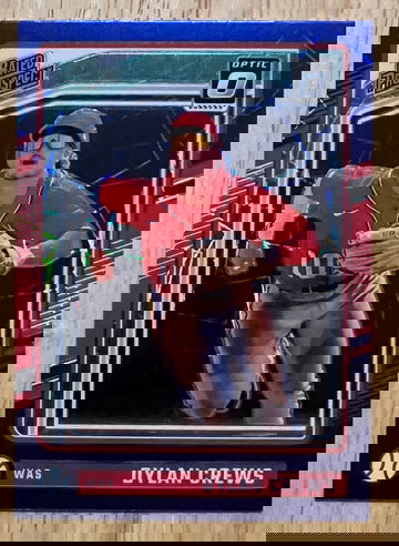 2024 Panini Donruss Optic Dylan Crews 136 Rated Prospect Blue Velocity Prizm