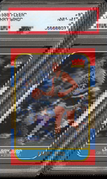 1986 Fleer Larry Bird #9 PSA 8