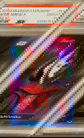 2023 Kakawow Phantom Disney 100 Star Wars #2 Padme Amidala /666 Nebula PSA 10