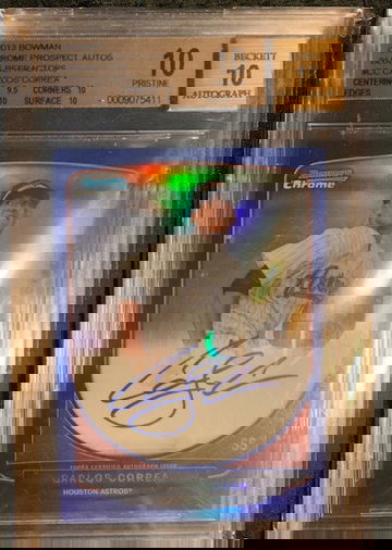 2013 Bowman Chrome Carlos Correa Blue Refractor /150 