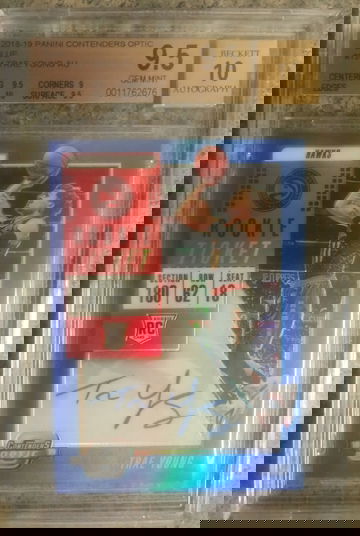 2018-19 Contenders Optic Trae Young Rc Auto Blue /99 BGS 9.5 10