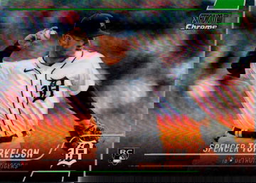 2022 Topps Stadium Club Chrome Spencer Torkelson Green Refractor #167 /99 RC