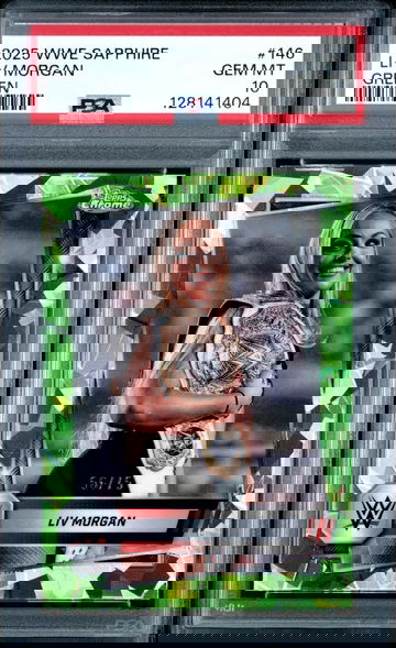 2025 WWE Sapphire Liv Morgan Green #56/75 PSA 10