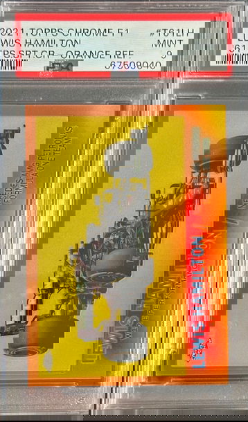 2021 Topps Chrome Lewis Hamilton 1961 Orange Refractor /25 F1 Formula 1 