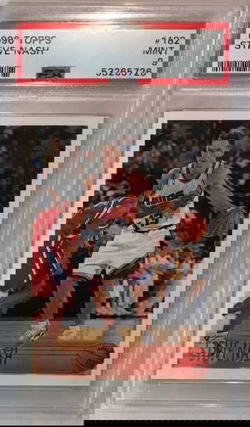 Steve Nash Rookie Card - 1996 Topps #182 - PSA 9 Mint