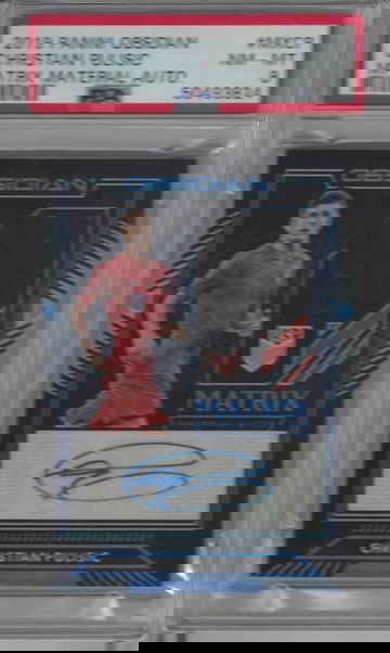 2019 Panini Obsidian Christian Pulisic Jersey Auto /25 PSA 8