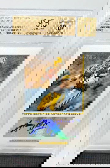 BGS 9.5 2005 Topps Turkey Red /25 Aaron Rodgers ROOKIE AUTO 10