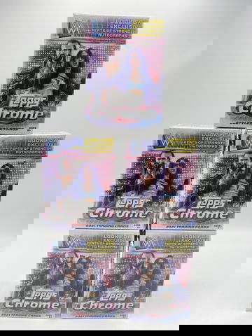 2021 WWE TOPPS CHROME BLASTER LOT OF 5