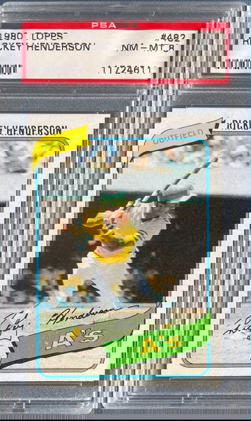 1980 Topps Rickey Henderson #482 PSA 8