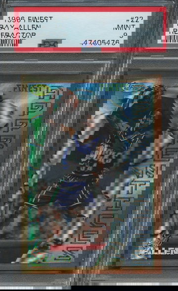 1996 Topps Finest Refractor RAY ALLEN RC PSA 9 MINT