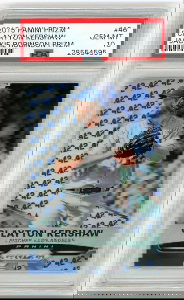 2015 Panini Prizm #46 Clayton Kershaw Jackie Robinson Prizm PSA 10 GEM MINT!