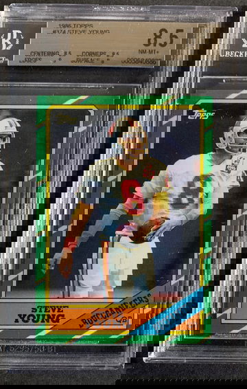 1986 Topps HOF Steve Young RC #374 BGS 8.5 NM-MT+