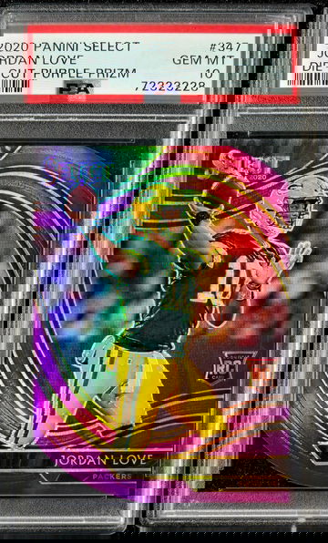 2020 Select Field Level #347 Jordan Love Purple Prizm Die-Cut RC Rookie PSA 10