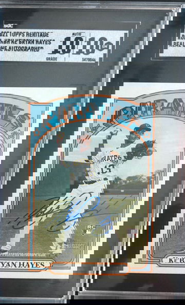 2021 Topps Heritage KE’BRYAN HAYES ROA-KBH Real One on-Card Auto SGC 10 Gem (Auto 10)