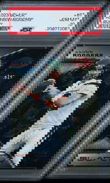 Aaron Rodgers 2023 Black Ruby /9 PSA 10