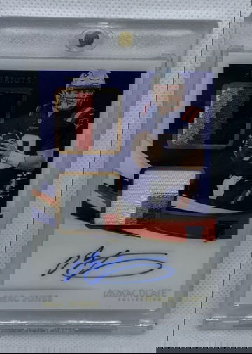 2021 Immaculate Football Mac Jones rookie dual RPA 10/75 JERSEY # Match 4 ColoR