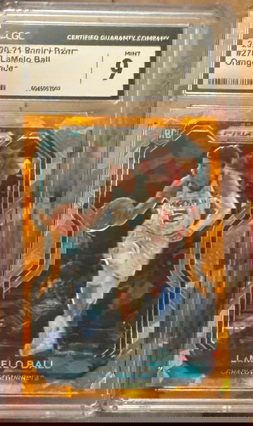 2020 Panini Prizm Lamelo Ball Rookie Orange Ice Prizm CGC 9
