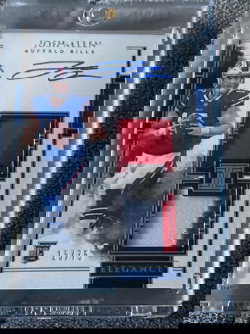 2018 Panini Impeccable Josh Allen Rookie Dual 2-Color Patch on Card Auto #15/75