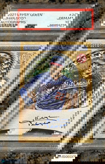 2021 Topps Gypsy Queen Juan Soto On Card Auto PSA 10 #JS GEM MINT POP 6