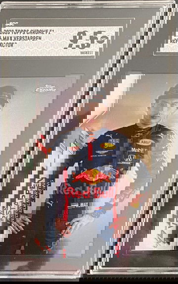 2020 Topps Chrome F1 Formula One 1 Max Verstappen Refractor 6 SGC 9.5