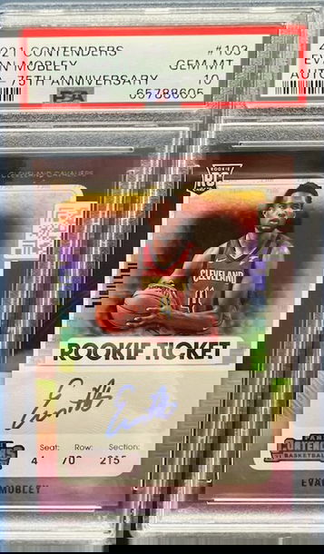 2021 Contenders EVAN MOBLEY PSA 10! POP 1!