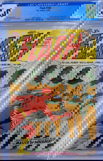 Flash #105 (1959) CGC 1.0 -- 1st SA Flash in own title; 1st Mirror Master