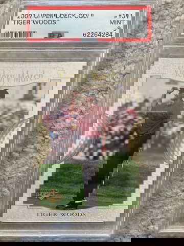 2001 Upper Deck UD Tiger Woods Rookie RC PSA Mint 9